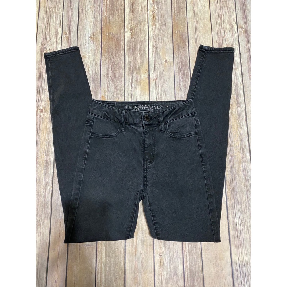 AEO Hi Rise Jegging Jeans Black Size 0